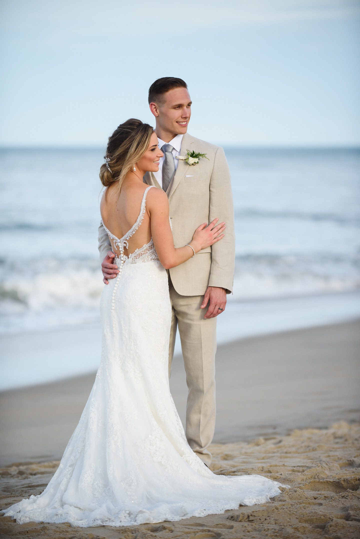 Outer Banks Wedding Photographers Neil GT Photography Palmers Island Beach Elopement Sunny Portrait