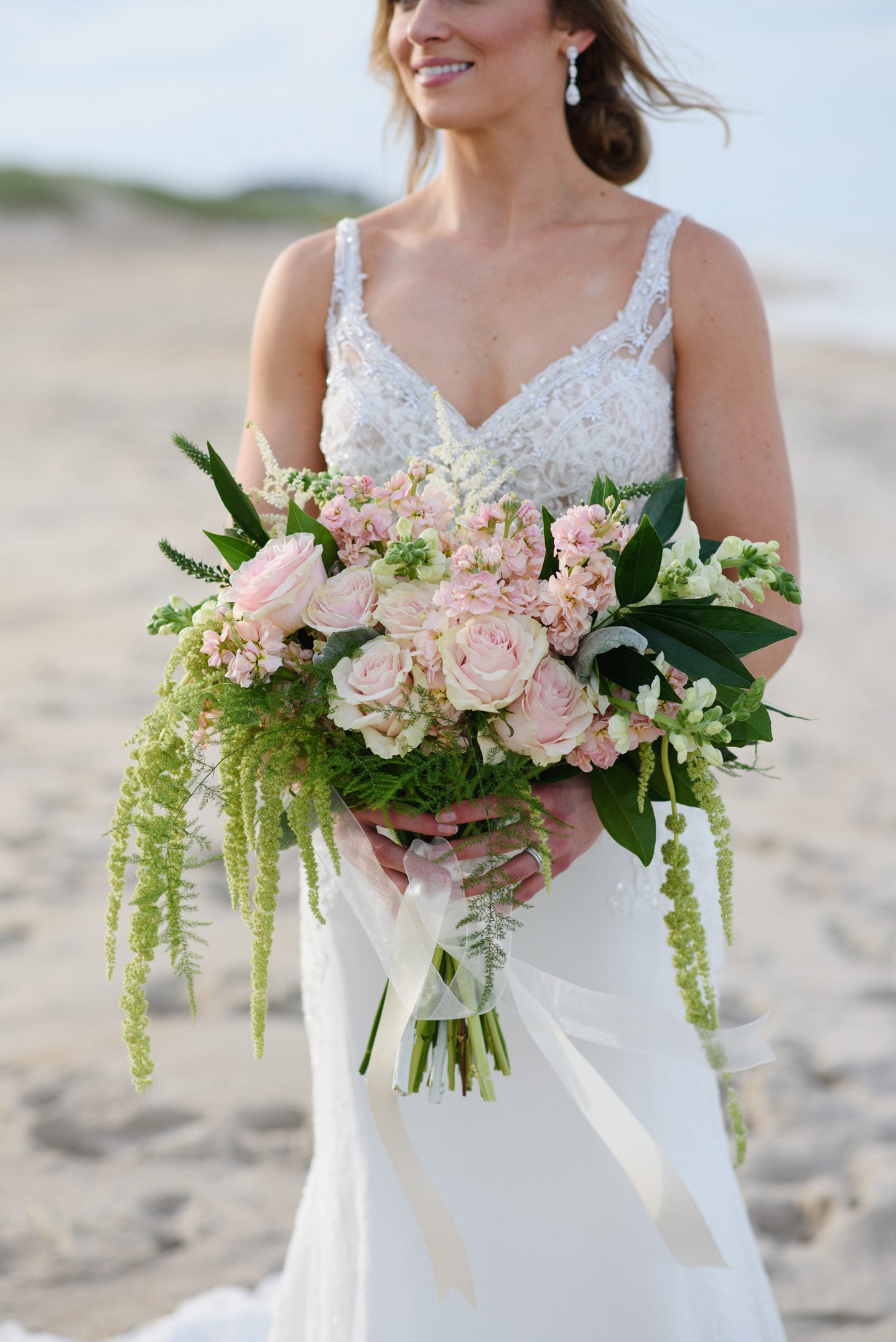 Outer Banks Wedding Photographers Neil GT Photography Palmers Island Beach Elopement Floral Bouquet