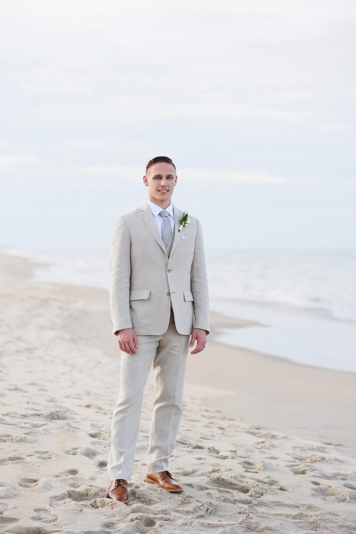 Outer Banks Wedding Photographers Neil GT Photography Palmers Island Beach Elopement Groom Portrait