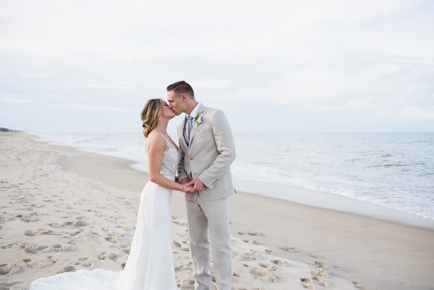 Outer Banks Wedding Photographers Neil GT Photography Palmers Island Beach Elopement Kiss Portrait