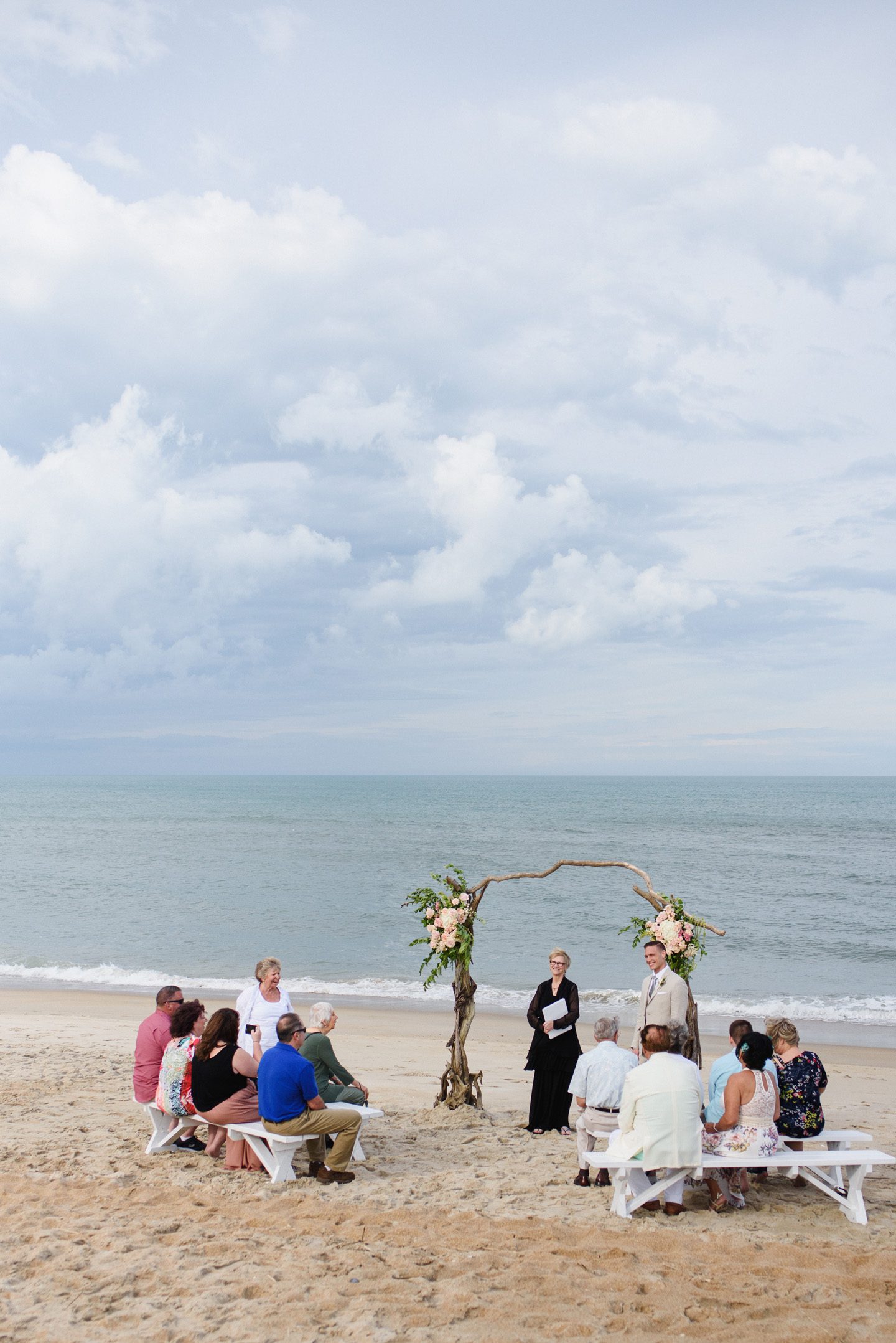 Outer Banks Wedding Photographers Neil GT Photography Palmers Island Beach Elopement Beach Ceremony