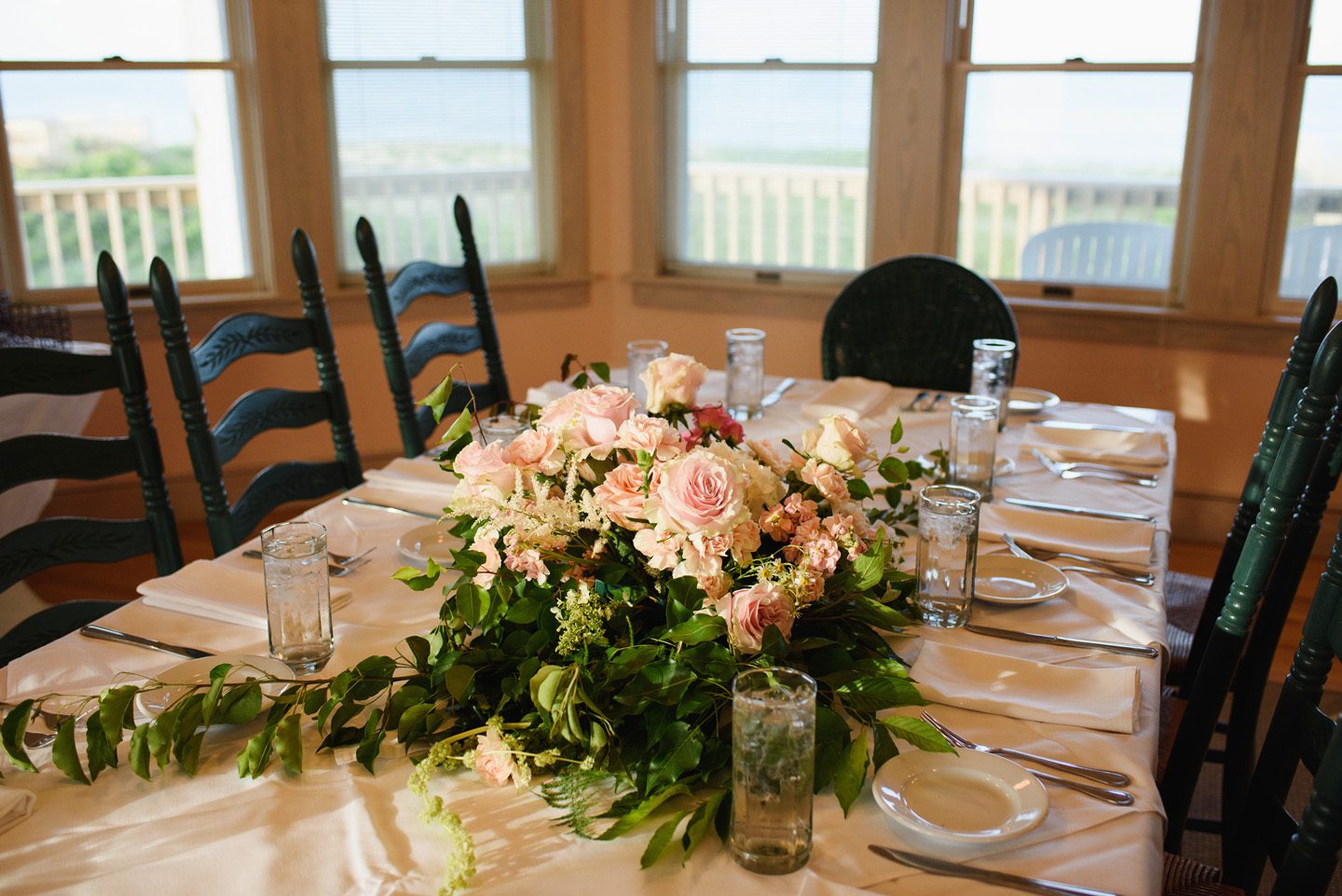 Outer Banks Wedding Photographers Neil GT Photography Palmers Island Beach Elopement Floral Reception Decor