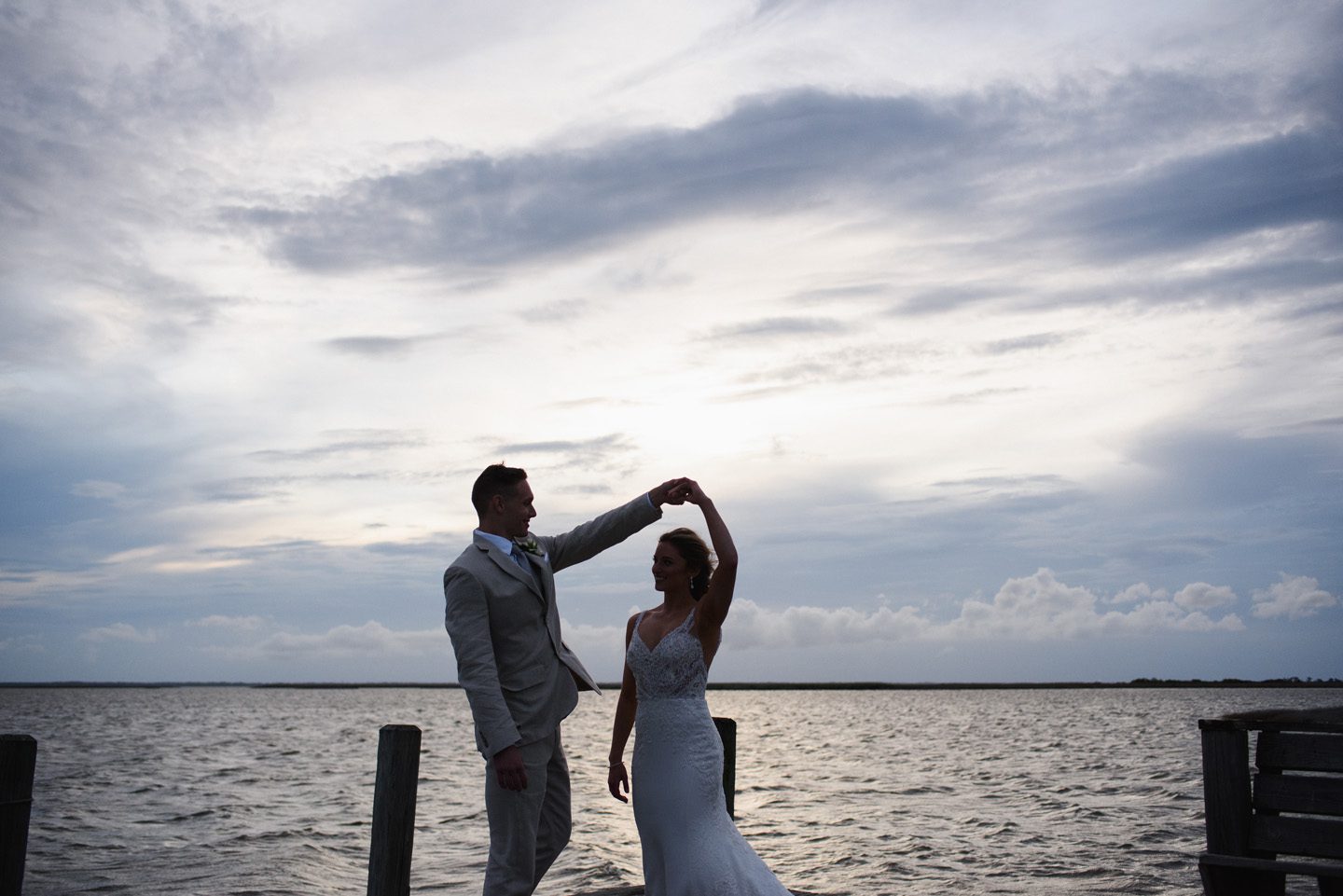 Outer Banks Wedding Photographers Neil GT Photography Palmers Island Beach Elopement Sunset Portraits
