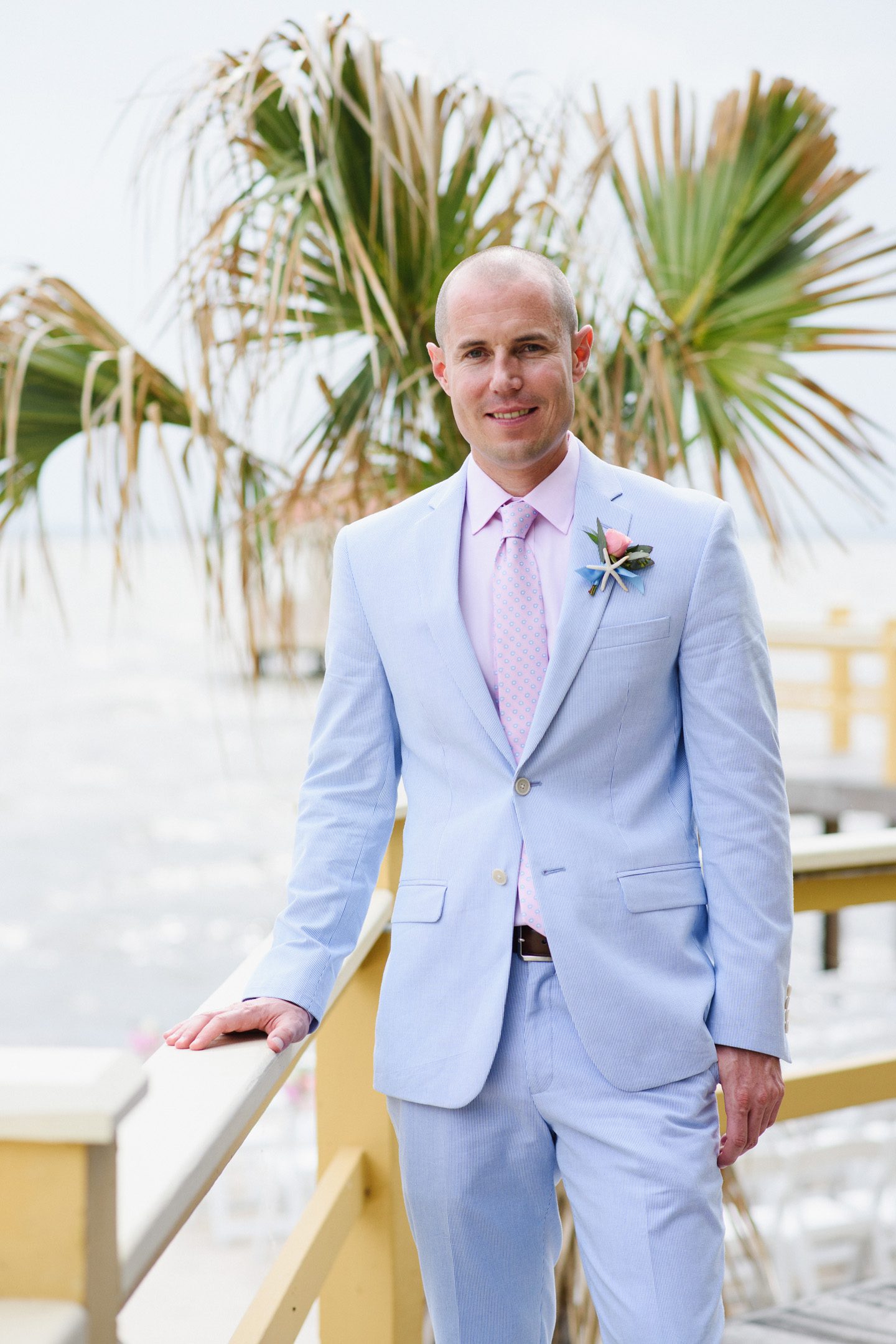 Outer Banks Wedding at the Grade Ritz Palm Photographers Neil GT Photography Groom Portrait