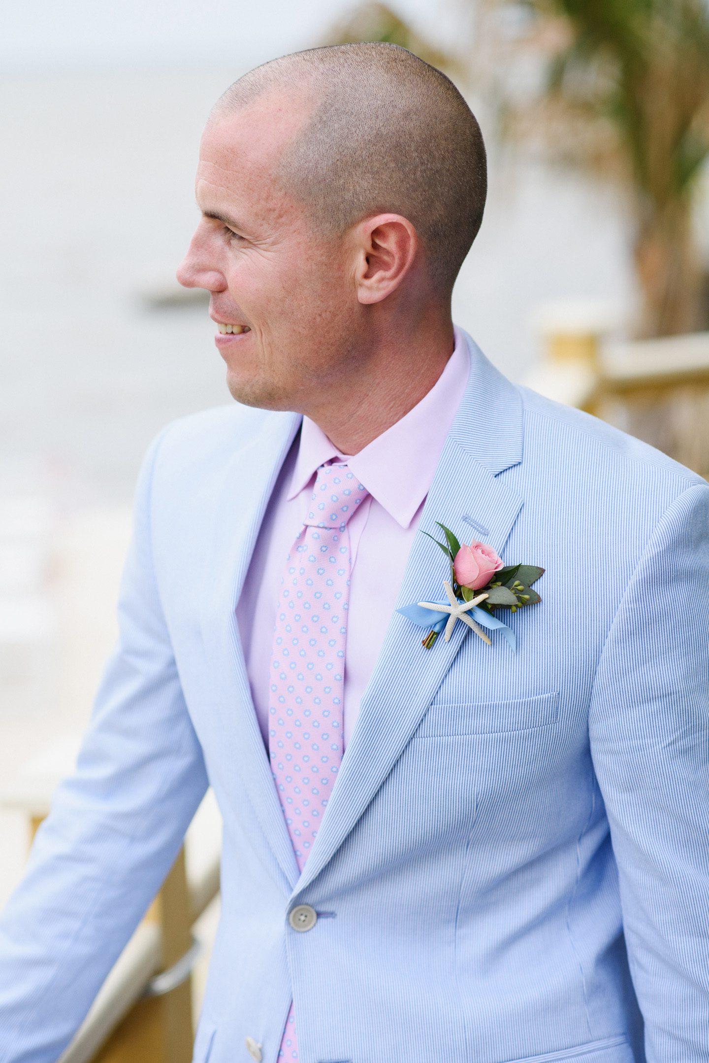 Outer Banks Wedding at the Grade Ritz Palm Photographers Neil GT Photography Groomsmen Floral