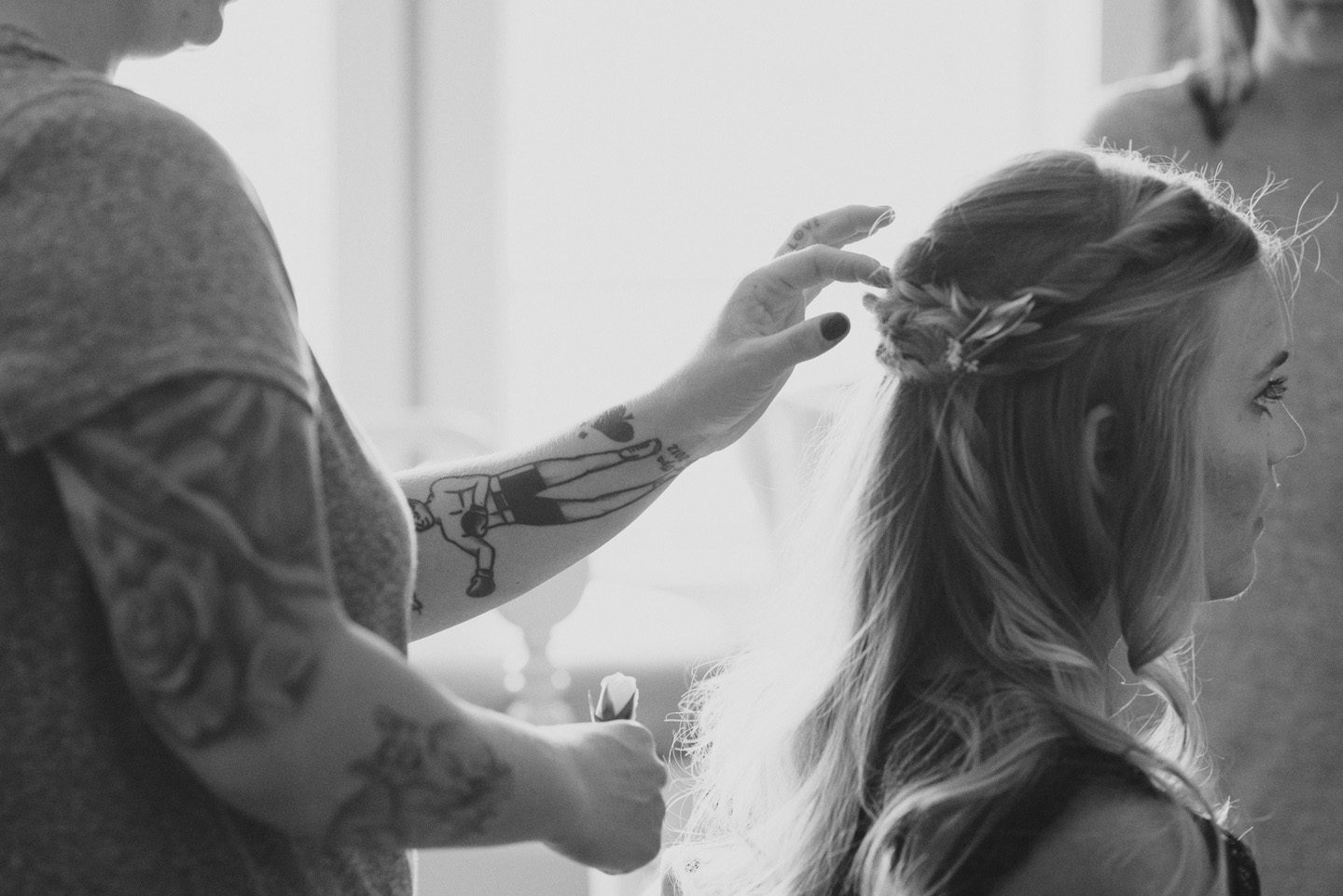 Bridal Hair and Makeup Photographer at Outer Banks Wedding at Sound to Sea Beach Club