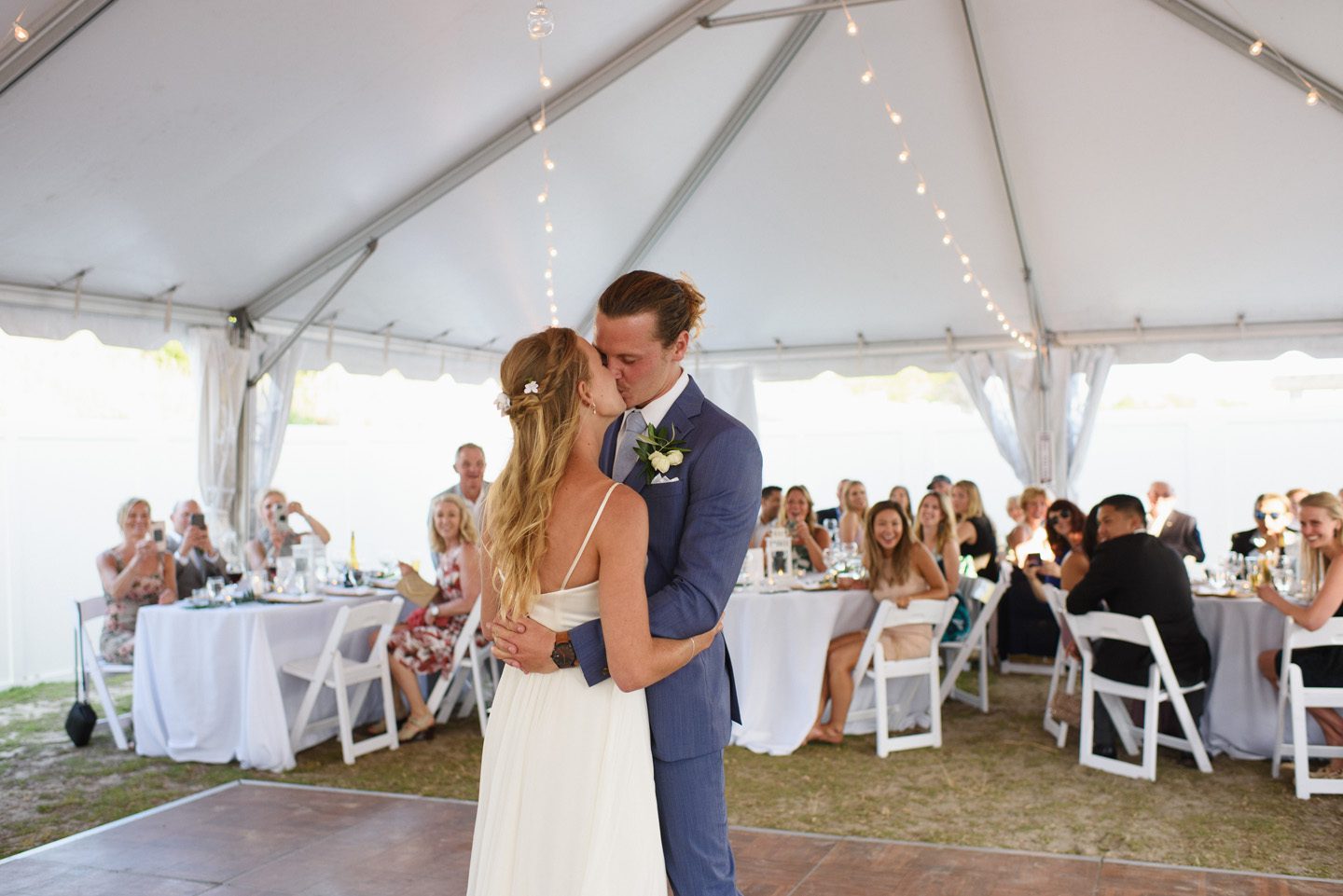 Bride and Groom First Dance Photography at Outer Banks Wedding at Sound to Sea Beach Club