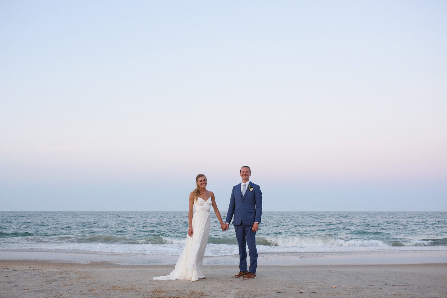 Sunset Wedding Portrait Photography at Outer Banks Wedding at Sound to Sea Beach Club