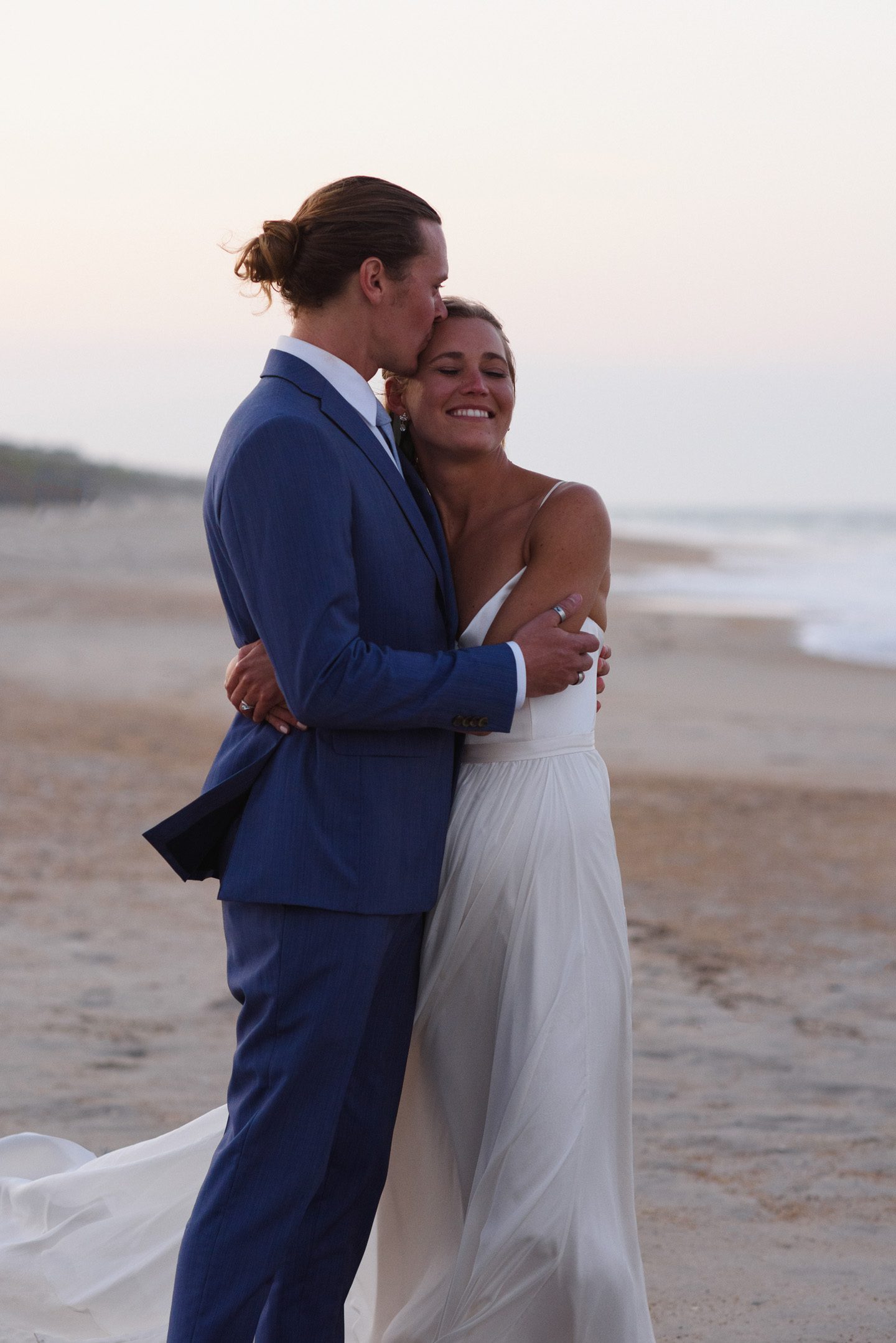 Sunset Wedding Portrait Photography at Outer Banks Wedding at Sound to Sea Beach Club