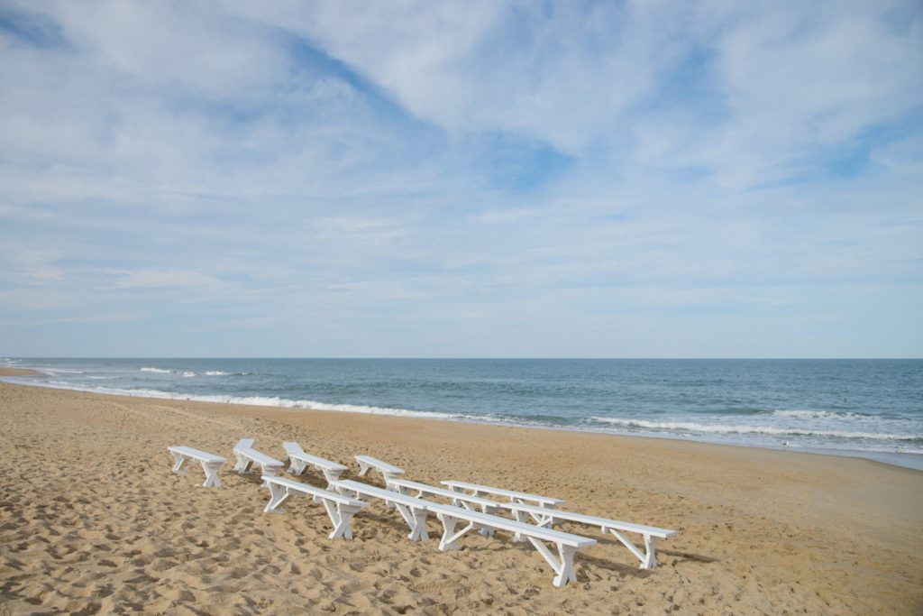 Ceremony benches in Nags Head on the Outer Banks