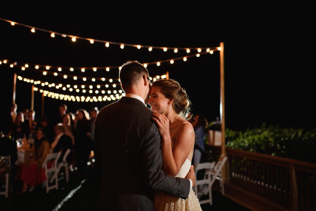 First dance at an Outer Banks wedding at Crawford Cottage