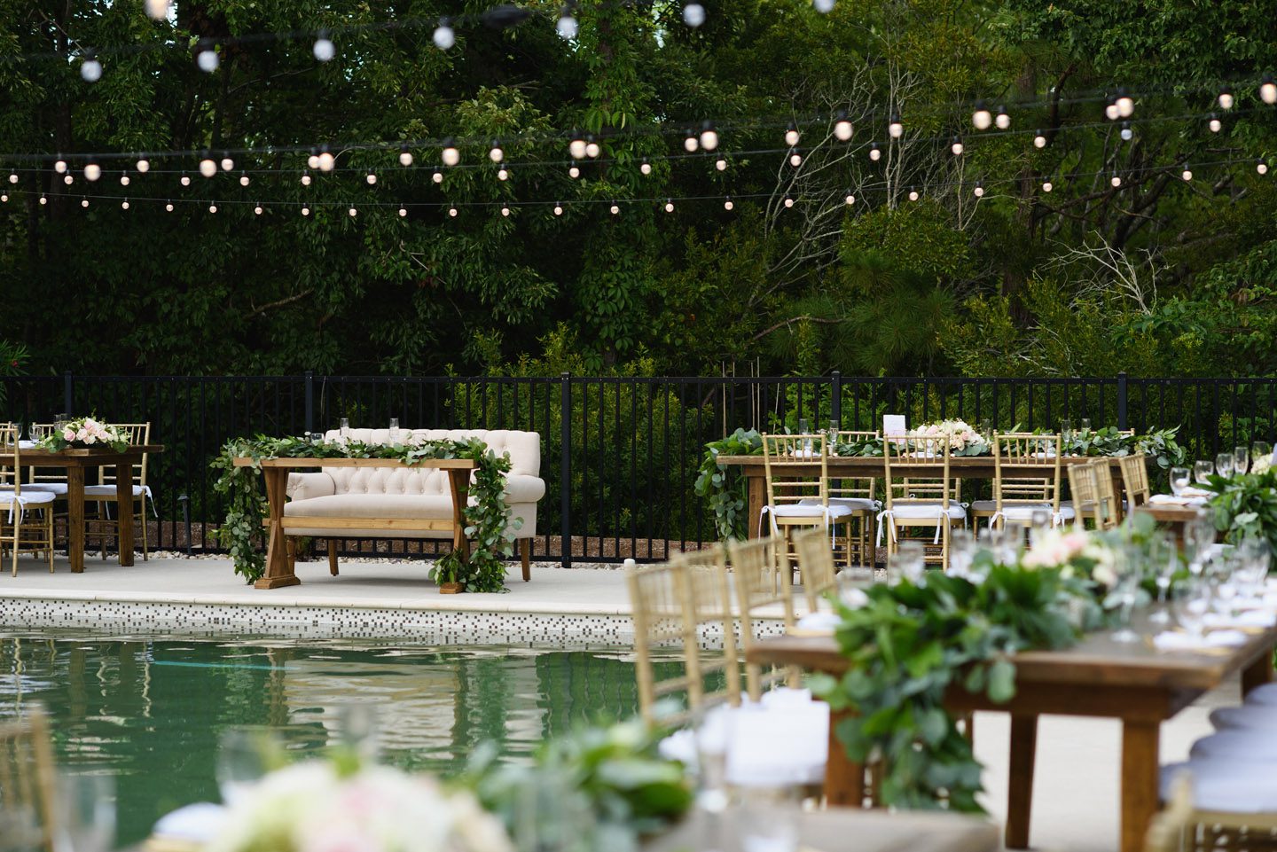 Outer Banks wedding reception decor at the Black Stallion