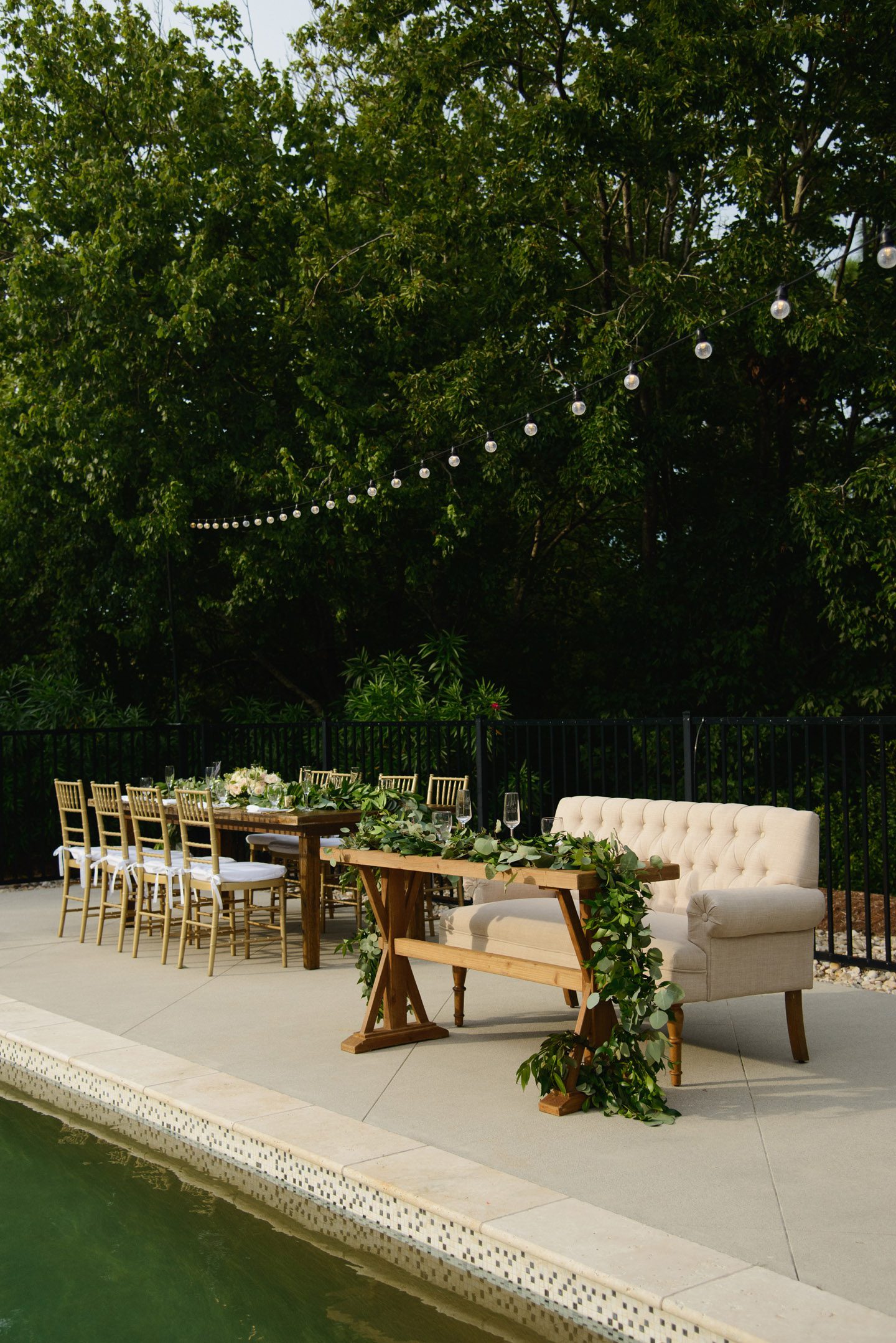 Outer Banks wedding reception decor at the Black Stallion