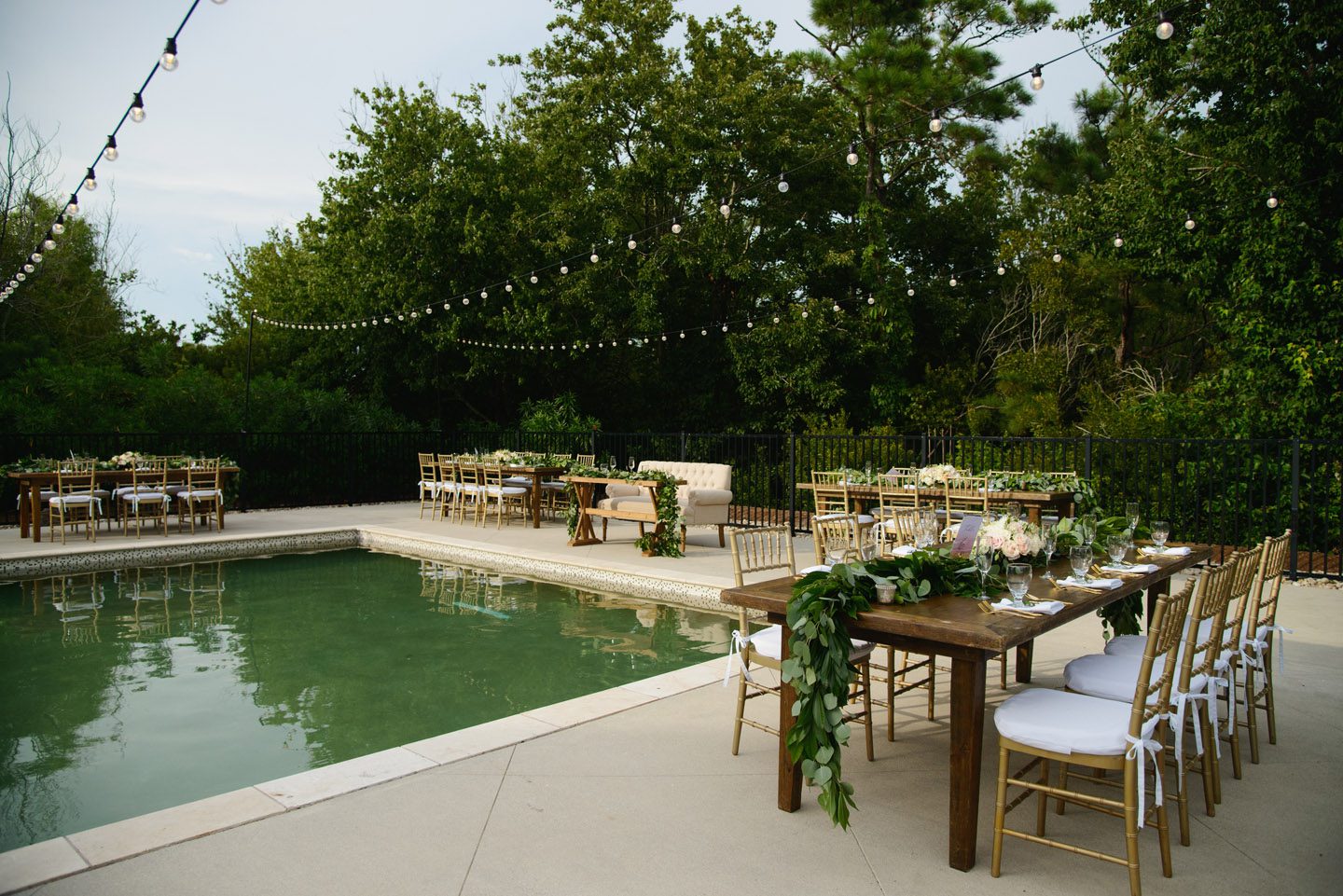 Outer Banks wedding reception decor at the Black Stallion