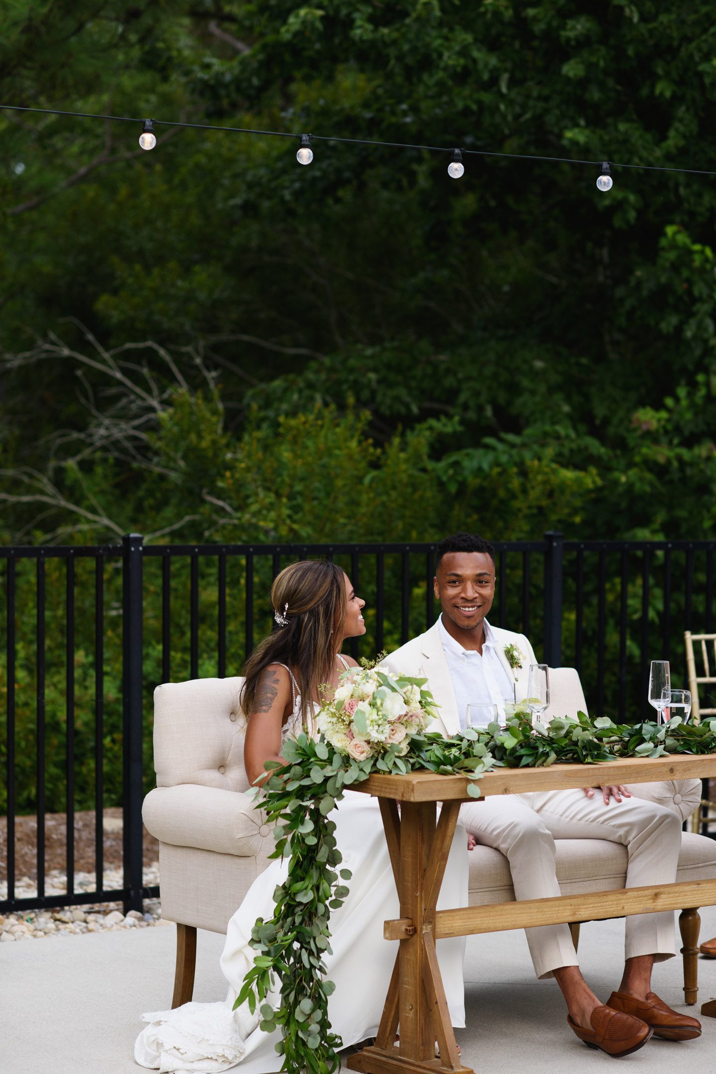 Poolside wedding reception at the Black Stallion