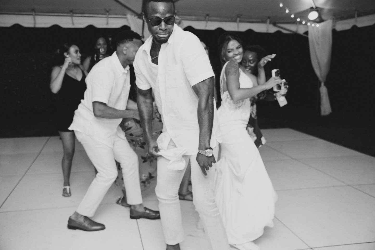 Reception dancing at the Black Stallion