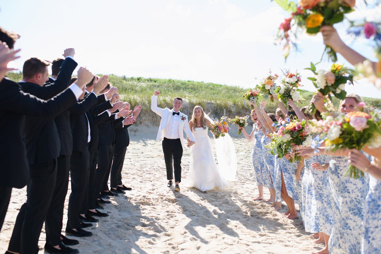 Colorful spring wedding photographers at the Sanderling Resort on the Outer Banks