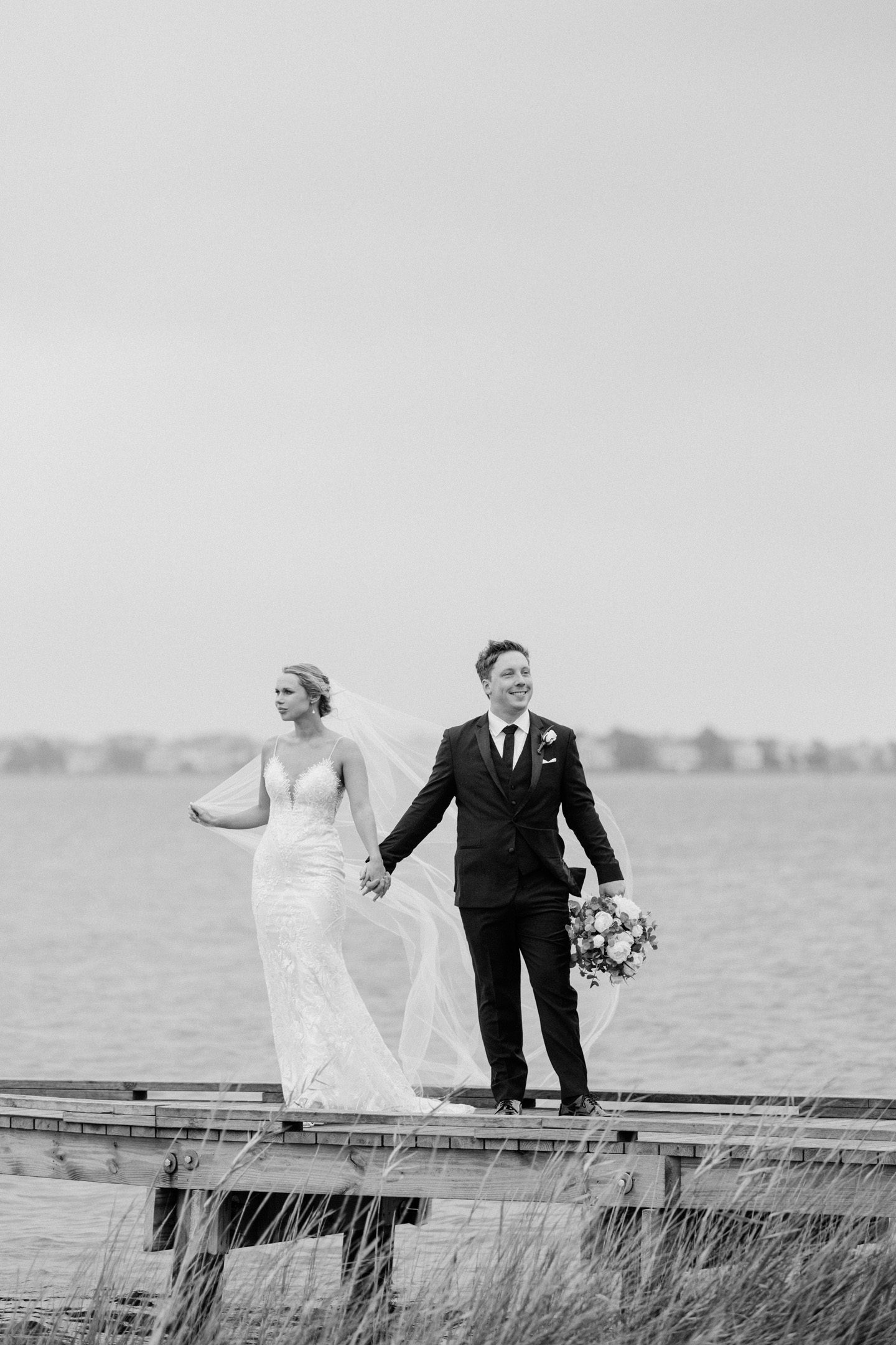Wedding photography on the dock at Festival Park